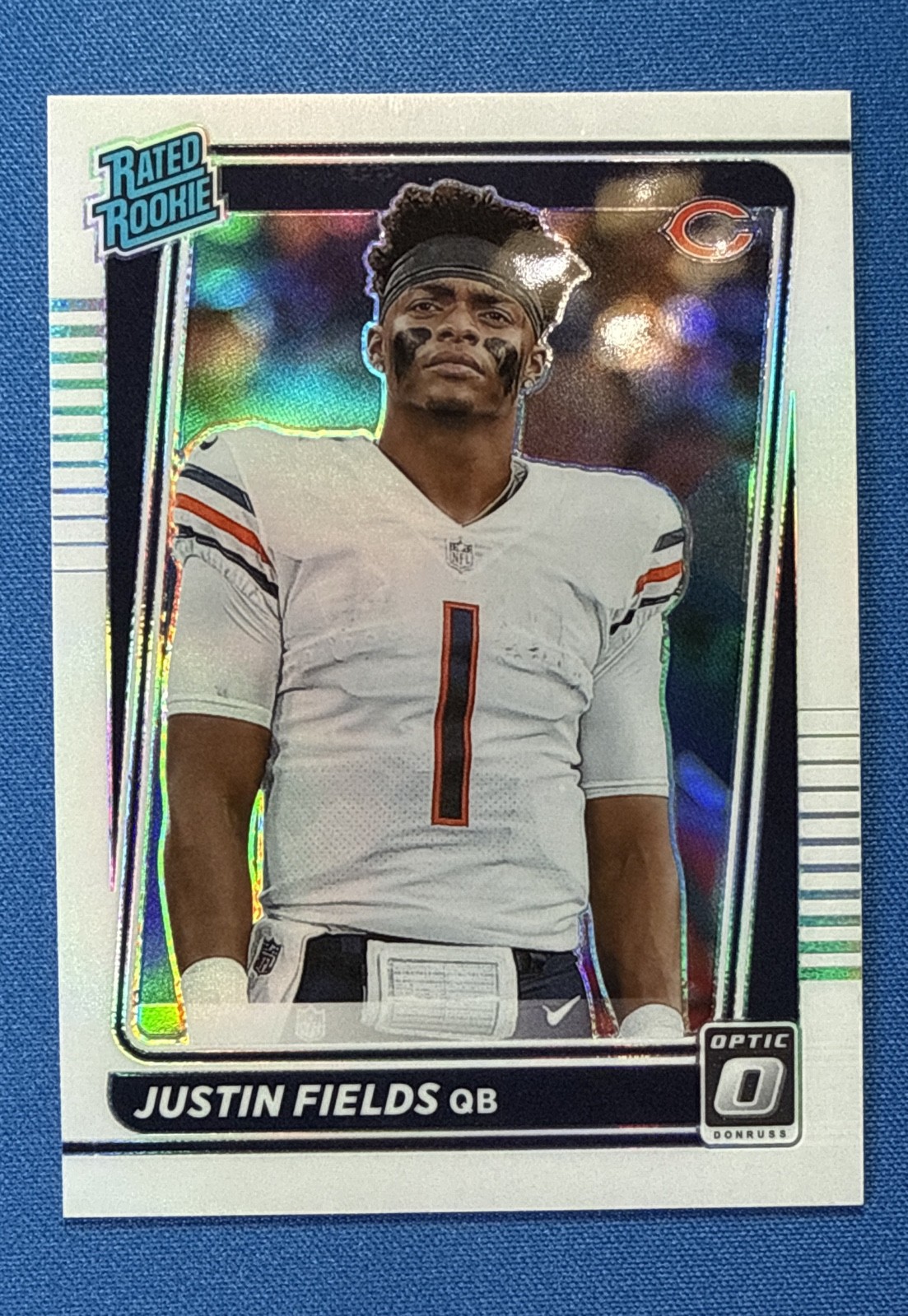 2021 Panini Donruss Optic Rated Rookie Justin Fields #204 HoloPrizmVariation(RC)