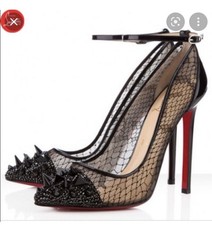 Christian Louboutin Picks  Co Black Lace Spike Toe