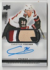 2017-18 PREMIER ACETATE ROOKIE AUTO PATCH 4 COLORS CHRISTIAN FISCHER 091/299