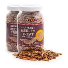 Bearded Dragon Medley Treat Food, 3.2oz, Pack of 2, Reptile Pellet Snack