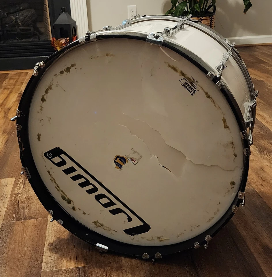 Bajo Ludwig Marching - Blanco 25 x 17 pulgadas Foto 2 de 4