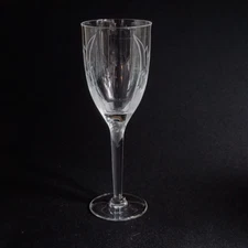 LALIQUE CRYSTAL ANGE CHAMPAGNE GLASS, Etched & Frosted Lead Crystal, FRANCE