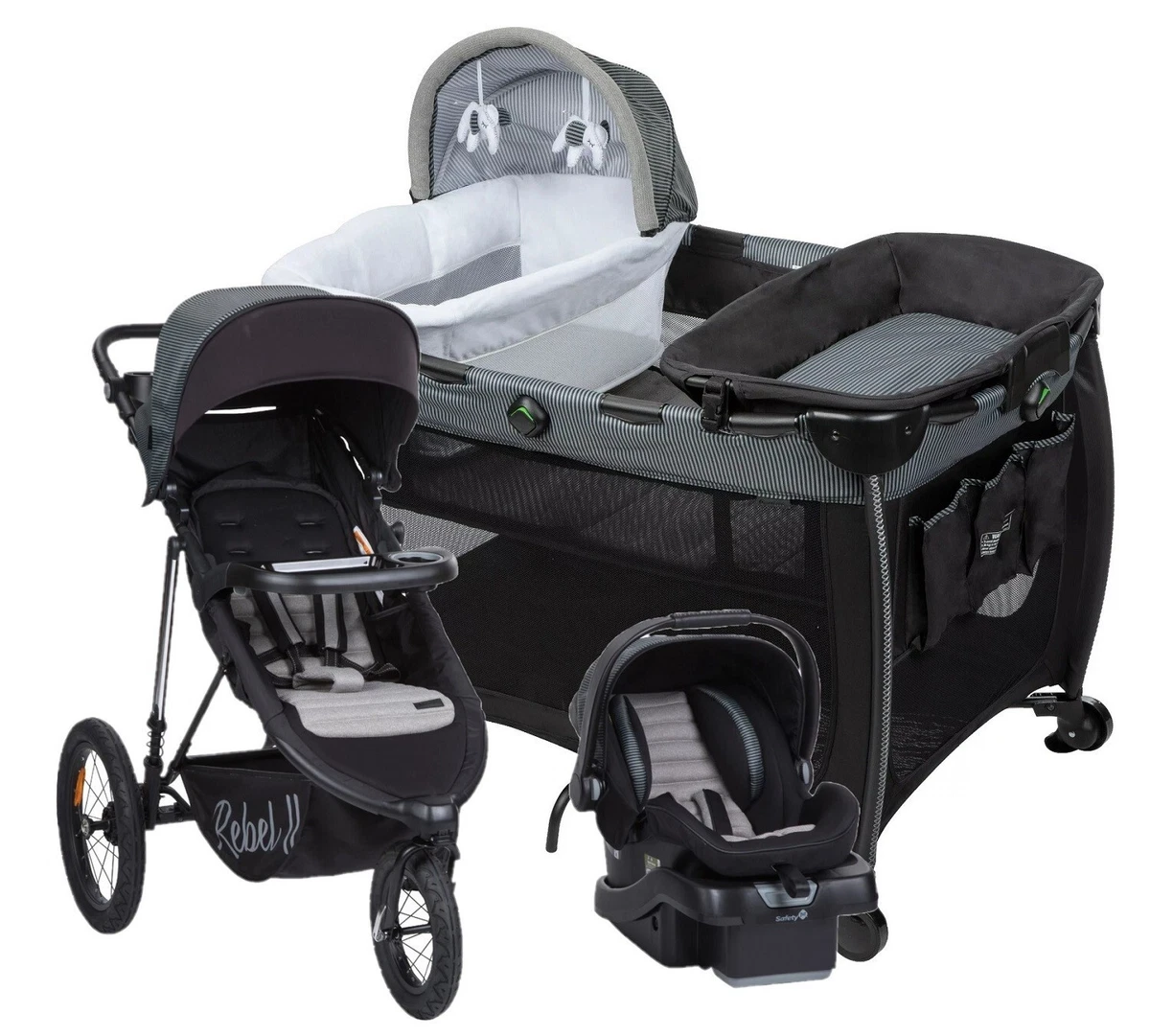 Monbebe Ultra Combo Travel System Stroller With Car Seat Playard