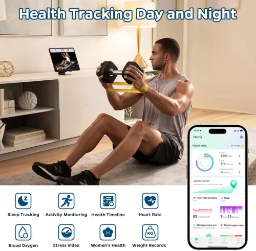 Smart Ring Schlaftracking tragbar Herzfrequenz Gesundheit Fitness Tracker wasserdicht - Bild 2 von 24