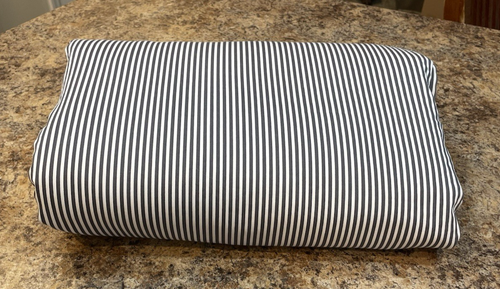 Quince King/Cali King Oxford Stripe Classic Organic Percale Duvet Cover Set - Picture 4 of 7