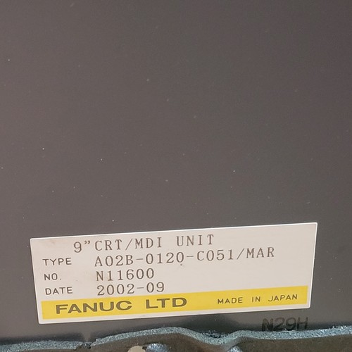 UNITÀ FANUC 9" CRT/MDI SERIE 18-M TIPO A02B-0120-C051/MAR CON TOSHIBA E8069PDA-CD - Foto 3 di 19