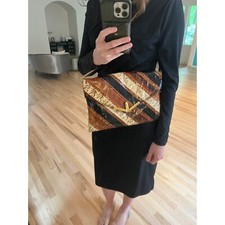Vintage Snakeskin Style Leather Purse