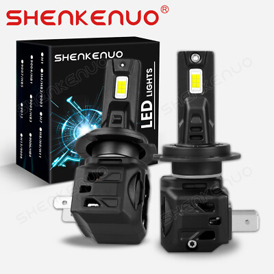 2 x H7 White 6000K LED Lights for Mercedes-Benz ATEGO ACTROS MP2