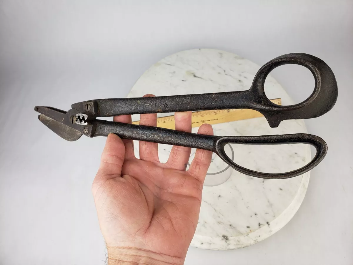 Vintage Tin Snips Sheet Metal Shears Cutters Scissors Machinist Strap Band Cut