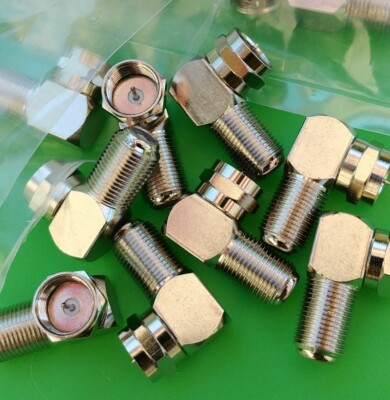 (5 PCS) HIGH QUALITY F Type 90 Degree Right Angle Connector RG6 RG59