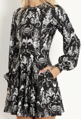 Blackmilk  SEA MONKEYS BISHOP SKATER DRESS  Size Medium M NWT Sirens