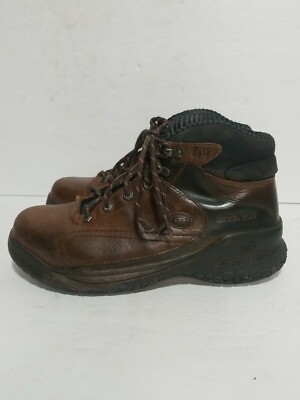 Skechers Work Men Brown Leather Pull-on Steel Toe Lightweight Boots sz 9.5 Skechers Arch Fit Tarver Men main image 3