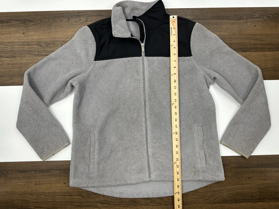 FILA Sport Hombres XL Gris Polar Sherpa Chaqueta Cremallera Completa Abrigo Rompevientos Foto 4 de 4