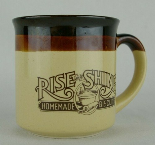 Vintage Hardee's Rise And Shine Homemade Biscuits Coffee Cup Mugs 1986 80's - Picture 7 of 12