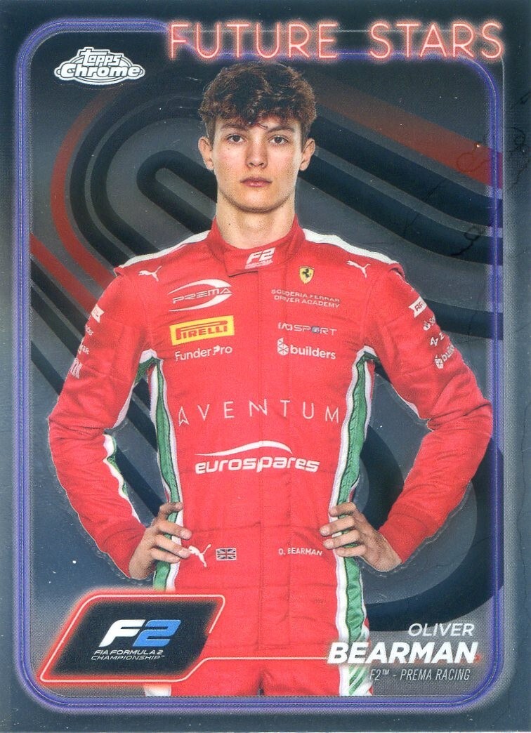 2024 Topps Chrome Formula 1 OLIVER BEARMAN #21 F2 FUTURE STARS