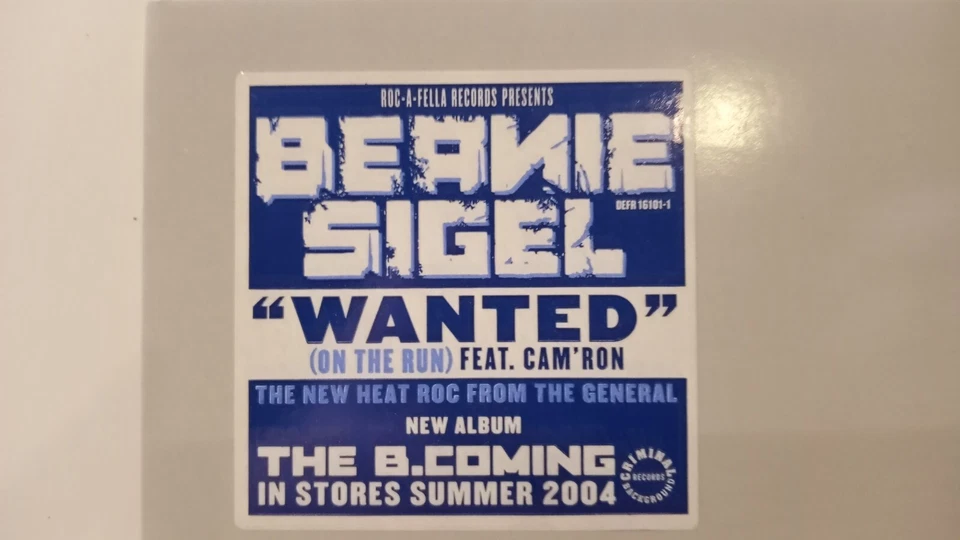Beanie Sigel "Wanted (On The Run)" feat Camron 12" Vinyl Record Roc-A-Fella - Image 2 of 4