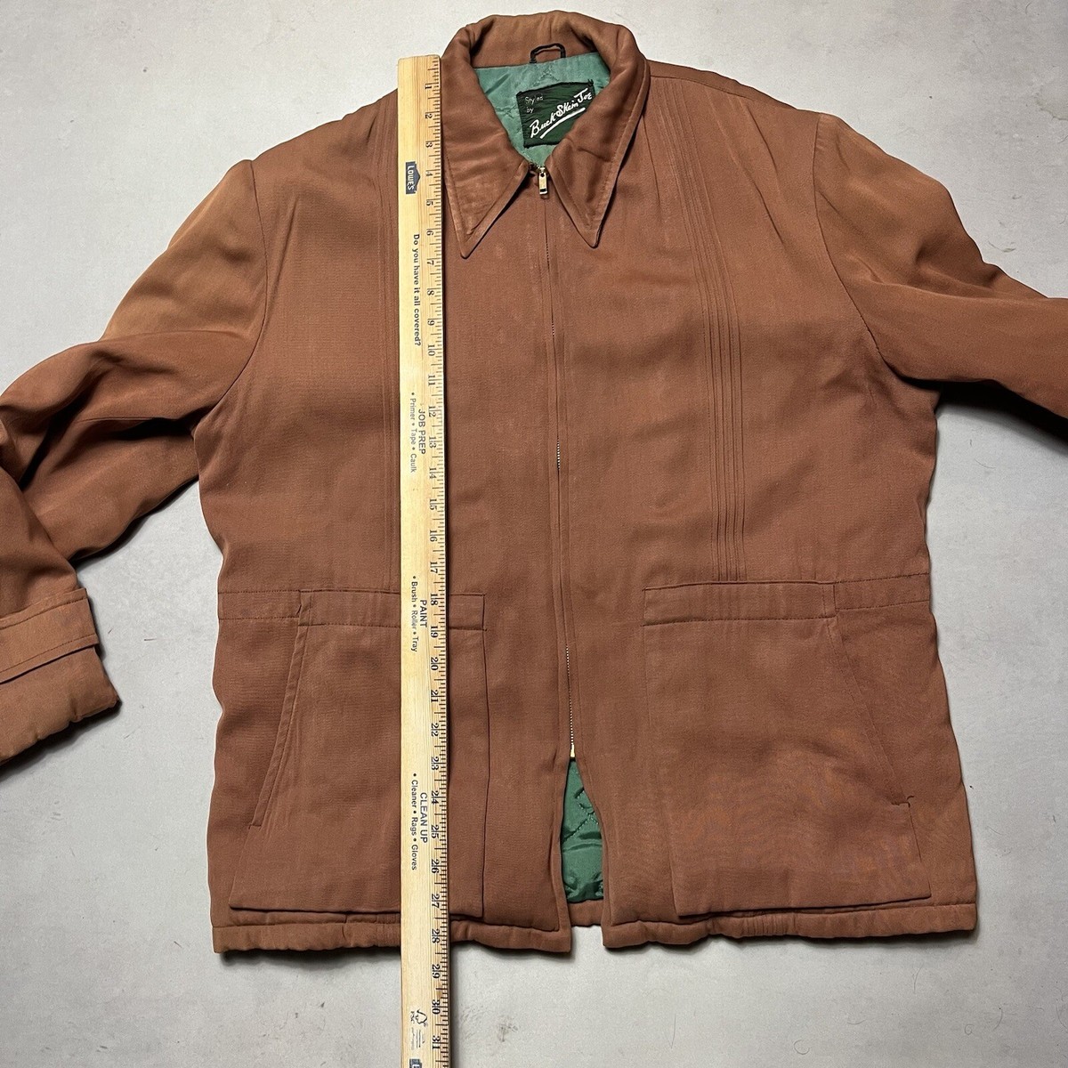 Vintage 40s Buck Skein Joe Gaberdine Jacket Quilted 46 | eBay