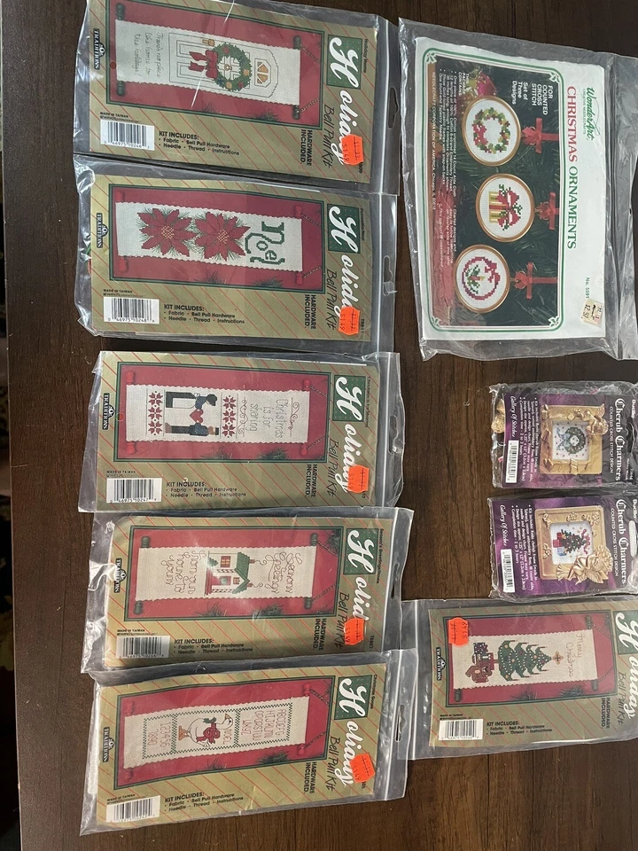 Lot of 12 Cross Stitch Pattern Books Vintage Christmas Santa - Image 2 of 4