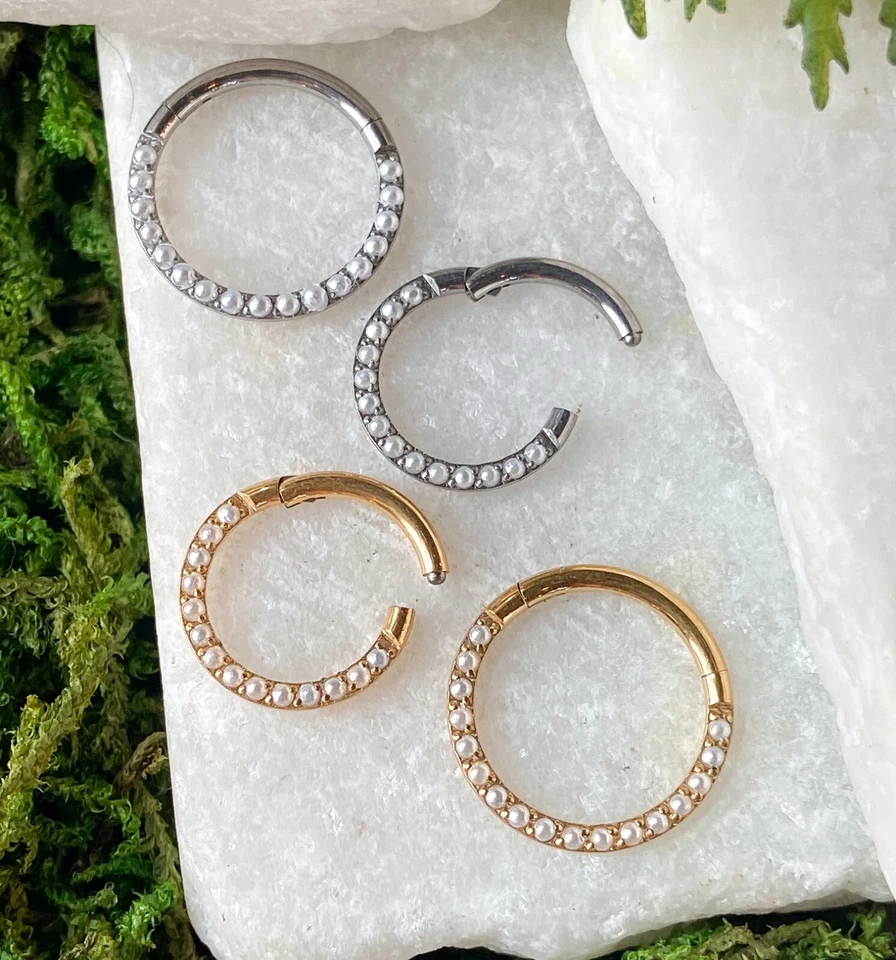 1шт передний жемчуг титана на петлях сегмент кольцо орбитальная спираль перегородки уха хряща - Изображение 3 из 4