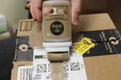 Box Refresh-Cover Logos, Labels, and Marking for shipping box reuse