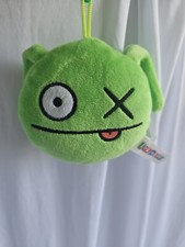 Ugly Dolls Ox 4  Plush Backpack Keychain clip Green New no tag 6" long