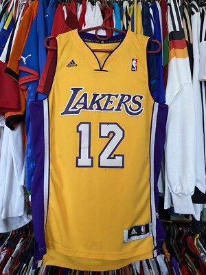 LOS ANGELES LANKERS NBA BASKETBALL SHIRT JERSEY ADIDAS sz S MEN