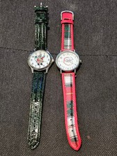 2X Consort Santa Women's Red Band Analog Watch. 1 is musical.