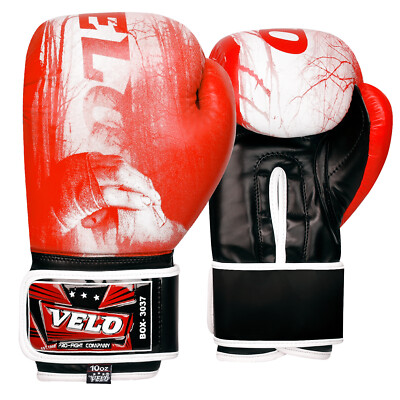 Velo  Premium Boxhandschuhe für Kampftraining - rot - Unisex DX Leder