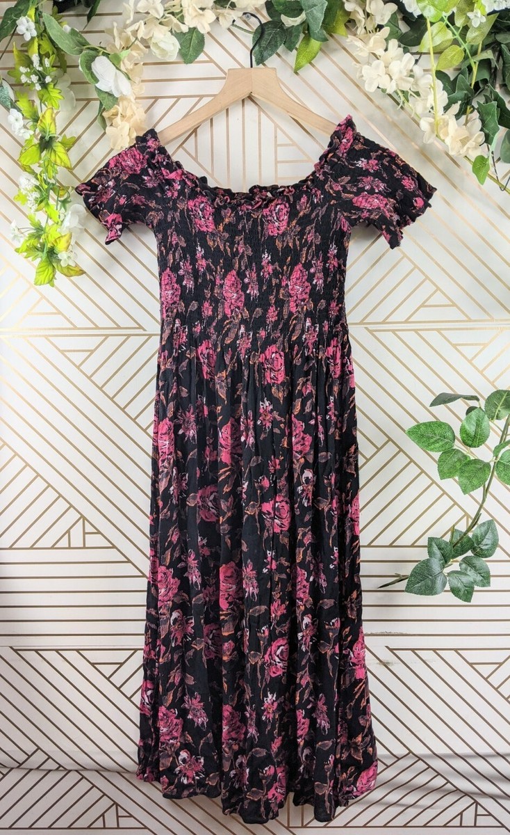 Urban Outfitters Kimchi Blue Women's Floral Midi Dress Leg Slit