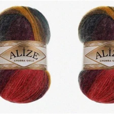 Turkish Delight Batik Yarn: Luxurious Angora Gold Blend for Crochet, Lace, and H