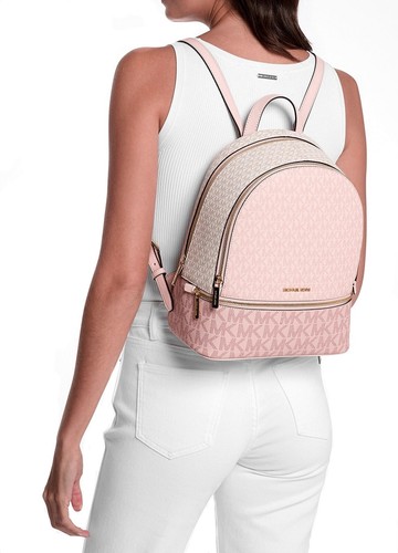 Michael Kors sac à dos sac Rhea Zip Medium PKT Backpack P.Blush Multi neuf - Photo 6 sur 14