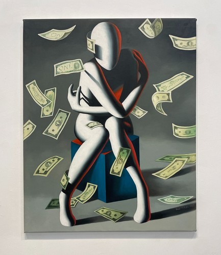 Kostabi Gemälde - Pop Art Gemälde - Finanzkunst