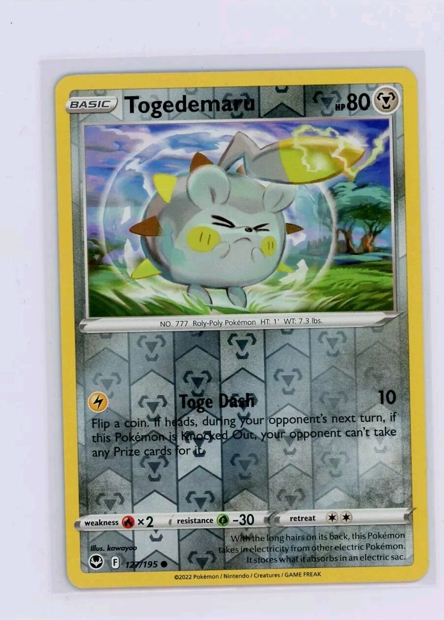 Pokemon TCG Togedemaru 127/195 Swsh12: Silver Tempest Reverse Holo