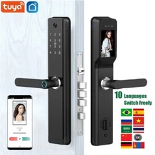 WiFi Smart Door Lock Camara Fingerprint Password Card APP Electronic door Handle