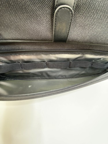 Samsonite Computer Briefcase Office Shoulder Bag Black Canvas Leather Black - Picture 5 of 9