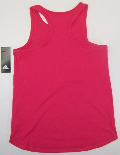 ADIDAS Girls Size L 14 Tank Top Shirt NWT Fresh Pink - Picture 2 of 4