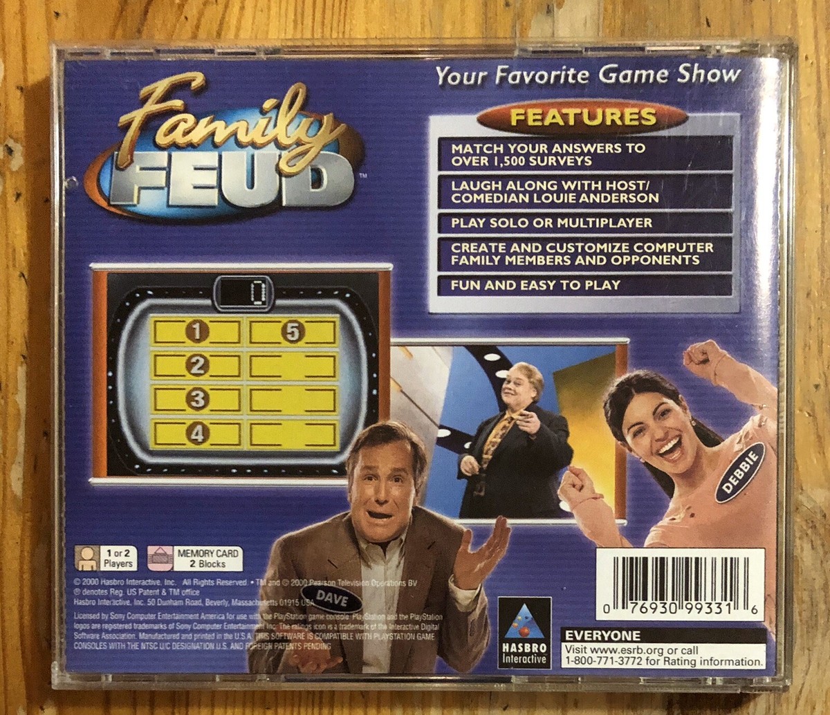 Family Feud Playstation 1 PS1 Video Game Complete With Case