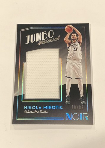 2018-19 Panini Noir Nikola Mirotic Jumbo Material Game-worn Jersey #’d 16/199🔥 - Picture 2 of 4