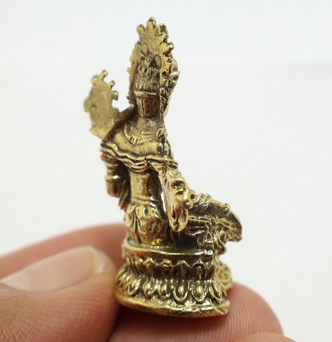 MINI ESTATUA TARA VERDE MADRE SABIDURÍA ÉXITO LATÓN BENDITO PEQUEÑO AMULETO - Imagen 9 de 11