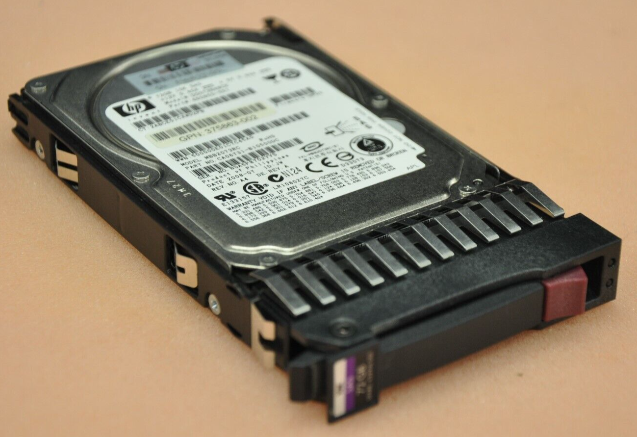 HP 72GB 10K SAS 2.5inch SFF SP Hot Plug Hard Drive w/Caddy 375861-B21 376597-001