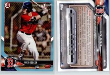 Nick Decker 2018 Bowman Draft Sky Blue BD-124 /499 Red Sox 1st