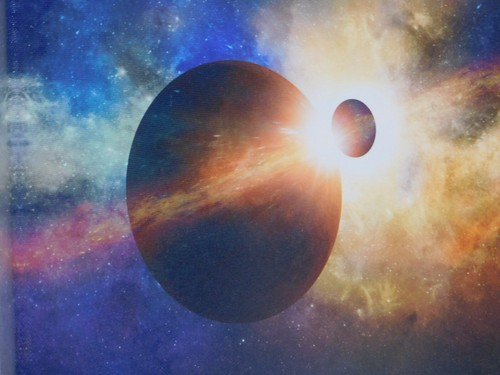 Wall Art Canvas Outer Space Planet Eclipse (12L x12Wx 1H)