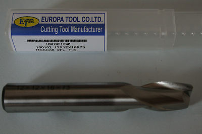 Europa Werkzeug Fräser - 12 mm Nutbohrer HSSCo8 2FL