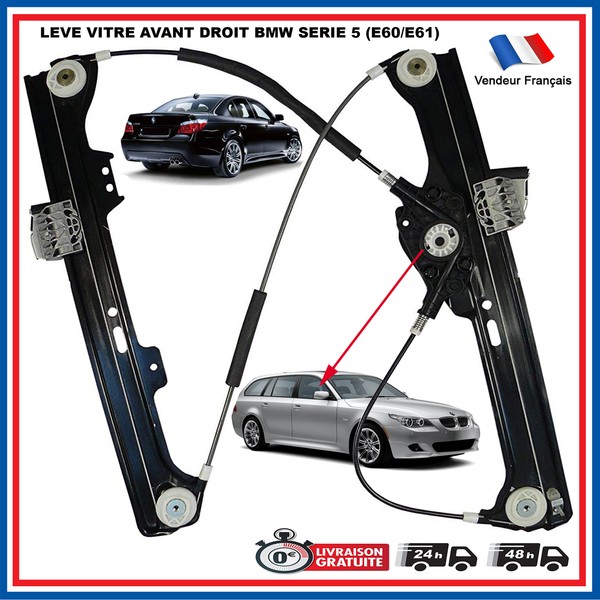 Auftrieb Glas Fensterheber Eis Vorne Rechts Passagier BMW Serie 5 E60 =-image