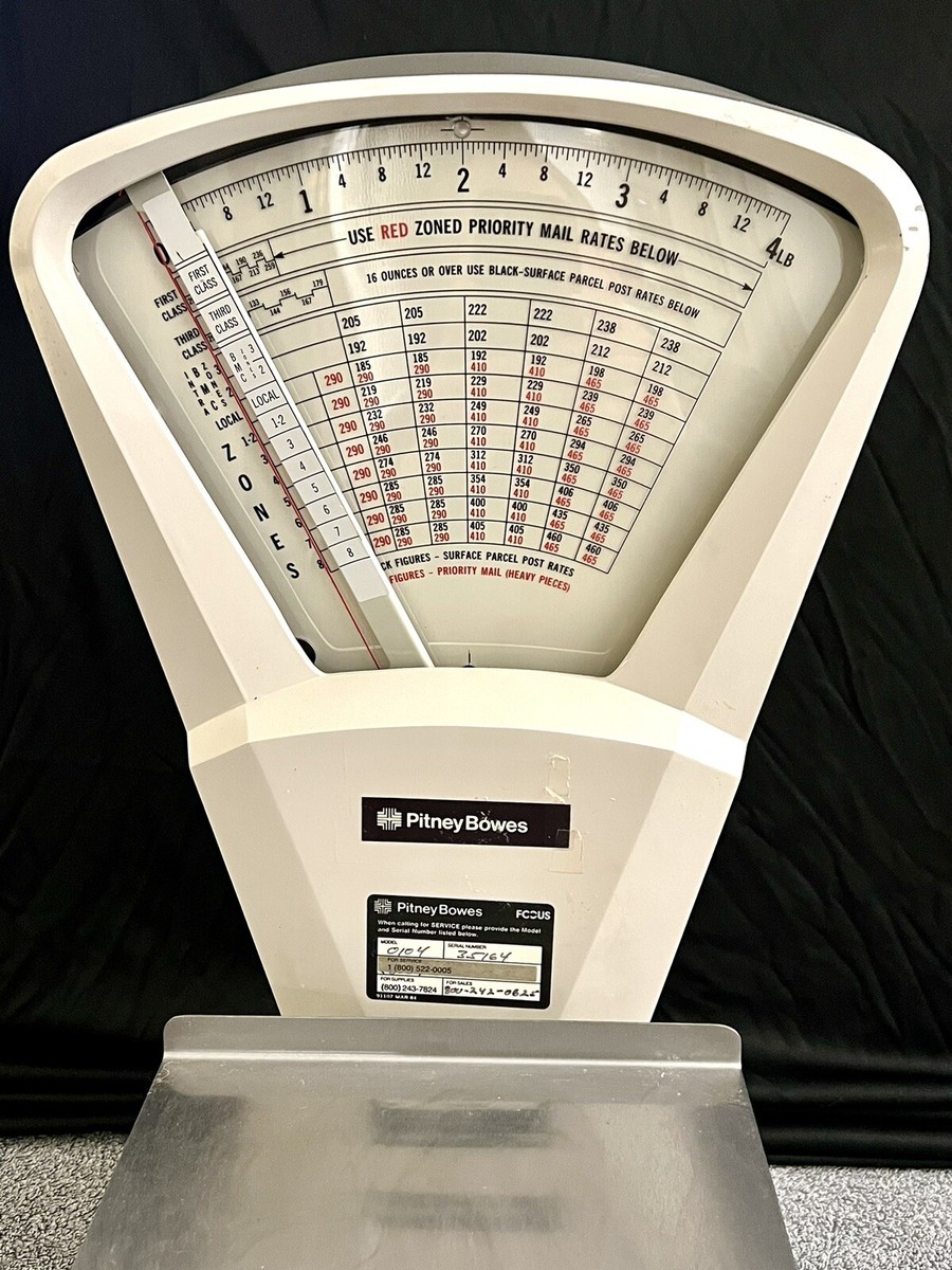 Vintage PITNEY BOWES Postal Scale - Weight Up To 4 Lbs. - Model S Vintage PITNEY BOWES Postal Scale - Weight Up To 4 Lbs. - Model S