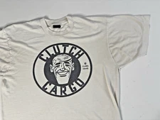 Vintage Clutch Cargo Crew Neck T Shirt Men Screen Stars Best Tag Soft White