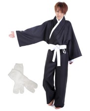 Anime Ichigo Kurosaki Cosplay Kimono Halloween Party Costume V3 Male Kid-US3XL