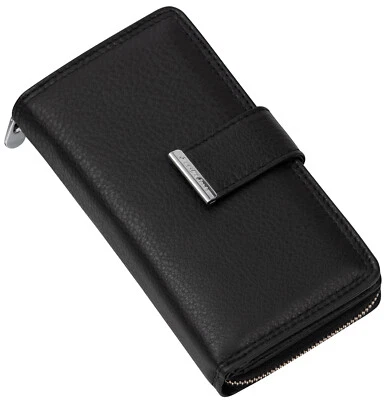 Jennifer Jones RFID Geldbörse Portemonnaie Geldbeutel Damenbörse Leder Schwarz