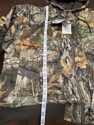 Realtree Mens Twill Bomber Camo Pattern 3XL Size Fleece Lined Jacket - Picture 4 of 10