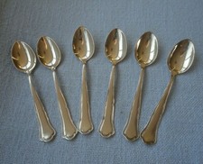 6 sch&ouml;ne Mokkal&ouml;ffel, 800er Silber, August der Starke Muster, Lutz & Weiss,  68g